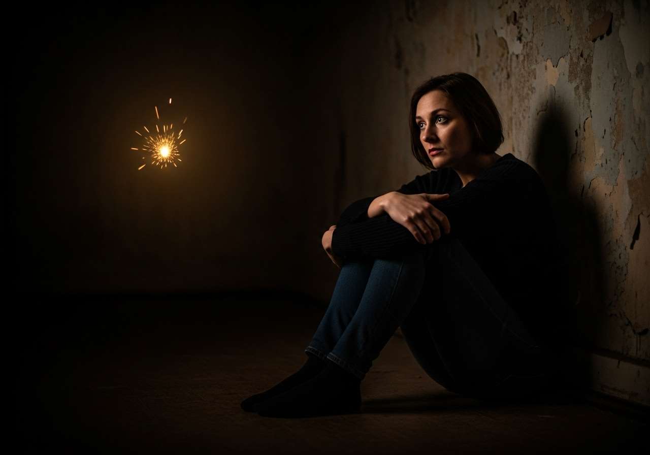 Frau_mit_Lichtpunkt Transformation aus der höchsten lichtvollen Quelle für den emotionalen, mentalen und lichtkörper.