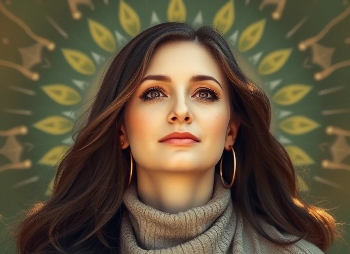 transgenerationale Muster lösen es wird eine Frau dargestellt, die in Ruhe und voller innerer Kraft Divine Blessing zum höchsten Wohle aller in Liebe, Frieden, Harmonie und Freiheit