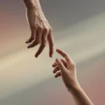 die Mutterwunde Die Mutterwunde verstehen: Zwei Hände symbolisieren emotionale Distanz zwischen Generationen Divine Blessing zum höchsten Wohle aller für Liebe, Frieden, Harmonie und Freiheit.