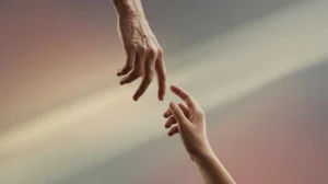 die Mutterwunde Die Mutterwunde verstehen: Zwei Hände symbolisieren emotionale Distanz zwischen Generationen Divine Blessing zum höchsten Wohle aller für Liebe, Frieden, Harmonie und Freiheit.