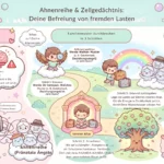 Familienmuster durchbrechen eine graphische Darstellung warum du stolperst, Familienmuster durchbrechen hin zu Ergebnis und wahre Schöpferkraft. Zum höchsten Wohle aller mit Divine und Tao Blessing für Liebe, Frieden, Harmonie und Freiheit