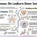 Resonanz in der Beratung: Infografik zeigt, wie Erschöpfung nach einer Sitzung auf eigene ungelöste Muster hinweist. Zum Höchsten Wohle aller mit Divine und Tao Blessing für Liebe, Frieden, Harmonie und Freiheit.