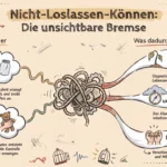 eine graphische Darstellung des Themas nicht-loslassen-können Zum höchsten Wohle aller mit Divine und Tao Blessing für Liebe, Frieden, Harmonie und Freiheit
